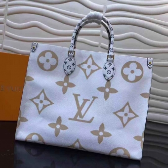 LV ONTHEGO 手袋 托特包 黑配白 LV ONTHEGO 手袋 托特包 黑配白